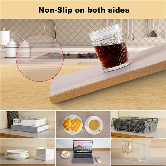 Non Slip Shelf Liner 11.8 x 20 Feet Waterproof Cabinet Drawer Kitchen Storage - Picture 5 of 7